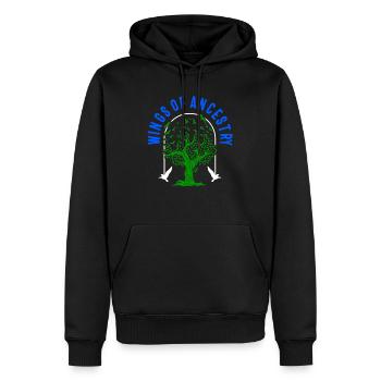 Chemise héritage, ailes de l’ascendance Tee-shirt, classique - Sweat à capuche Premium bio Homme - noir - Devant - Nico (187cm)