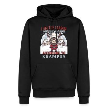 Krampus Kramperl | Krampus Kostüm Weihnachtsmann - Männer Premium Bio Hoodie - Schwarz - Vorne - Nico (187cm)