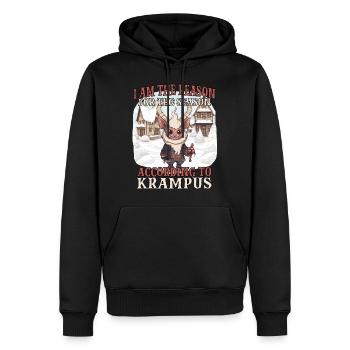 Krampus T Dämonischer Weihnachtsmann Kramperl - Männer Premium Bio Hoodie - Schwarz - Vorne - Nico (187cm)