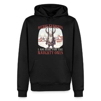 Kawaii Krampus T Costume de Père Noël méchant - Sweat à capuche Premium bio Homme - noir - Devant - Nico (187cm)