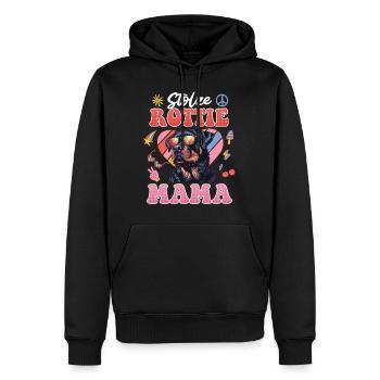 Rottie Frauen STOLZE ROTTWEILER MAMA Rottweiler - Männer Premium Bio Hoodie - Schwarz - Vorne - Nico (187cm)