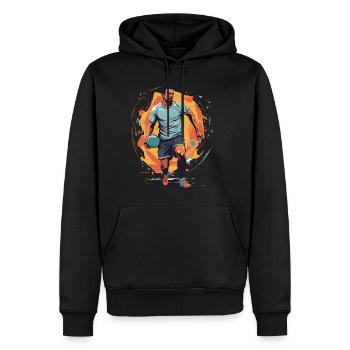 Handball Player Streetwear Iconic Style Design - Men’s Premium Organic Hoodie - black - Front - Nico (187cm)