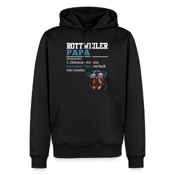 Rottweiler PAPA Rottie Besitzer Rottweiler Hund - Männer Premium Bio Hoodie - Schwarz - Vorne - Nico (187cm)