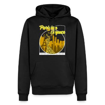 Paris Shirt, Parisian Elegance Tee, Gift For - Men’s Premium Organic Hoodie - black - Front - Nico (187cm)