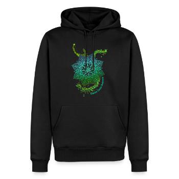Cancer Awareness Shirt, Ovarian Cancer Awareness - Men’s Premium Organic Hoodie - black - Front - Nico (187cm)