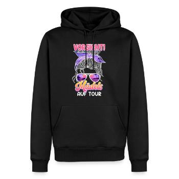 Frühlingsurlaub VORSICHT Mädels auf Tour Urlaub - Männer Premium Bio Hoodie - Schwarz - Vorne - Nico (187cm)