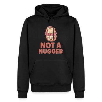 Not A Hugger for a Prickly animal - Men’s Premium Organic Hoodie - black - Front - Nico (187cm)