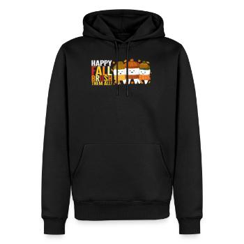 Dentist Shirt, Happy Fall Brush Them All Tee, - Men’s Premium Organic Hoodie - black - Front - Nico (187cm)