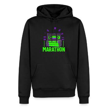 Retro Films Shirt, 80's Movie Marathon Tee, Gift - Men’s Premium Organic Hoodie - black - Front - Nico (187cm)