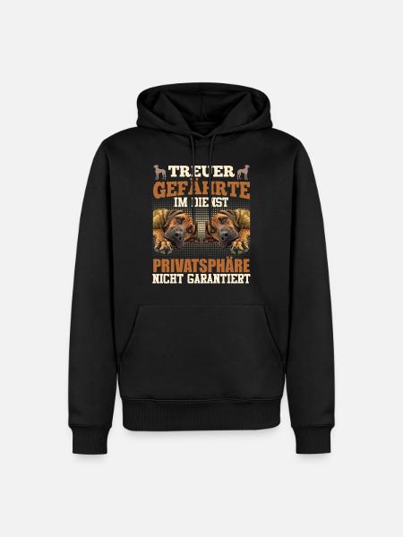 Rhodesian Ridgeback LOYAL COMPANION Ridgebacks - Männer Premium Bio Hoodie - Schwarz