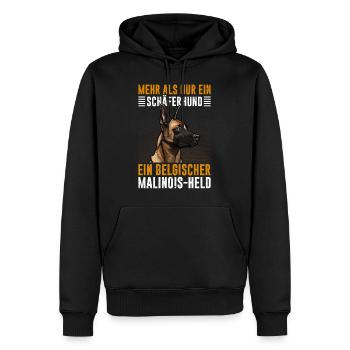 Belgischer Malinois Held Mehr als ein Schäferhund - Männer Premium Bio Hoodie - Schwarz - Vorne - Nico (187cm)
