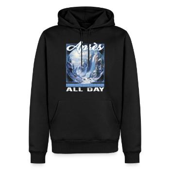 Après toute la journée Chutes de neige Cascade Ski Cascades - Sweat à capuche Premium bio Homme - noir - Devant - Nico (187cm)