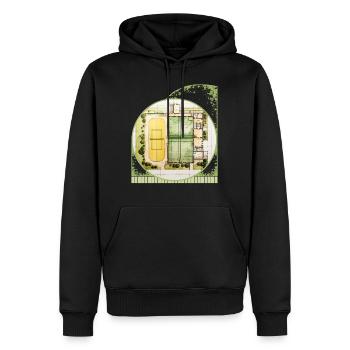 Pickleball Court Blaupausen Technische Zeichnung - Männer Premium Bio Hoodie - Schwarz - Vorne - Nico (187cm)