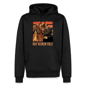 Rhodesian Ridgeback AUF KEINEN FALL! Ridgeback - Männer Premium Bio Hoodie - Schwarz - Vorne - Nico (187cm)