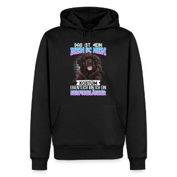 Neufundländer DAS IST MEIN MENSCHEN KOSTÜM Lustig - Männer Premium Bio Hoodie - Schwarz - Vorne - Nico (187cm)