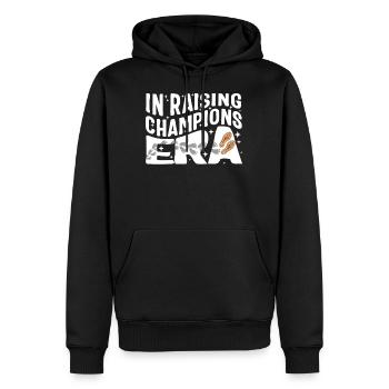 Maillot De Football, À L’époque Raising Champions - Sweat à capuche Premium bio Homme - noir - Devant - Nico (187cm)