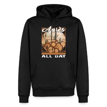 Après Ganztägig Ski Baumring Geschichte Skifahren - Männer Premium Bio Hoodie - Schwarz - Vorne - Nico (187cm)