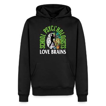Chemise de professeur d’Halloween, l’amour du psychologue de l’école - Sweat à capuche Premium bio Homme - noir - Devant - Nico (187cm)