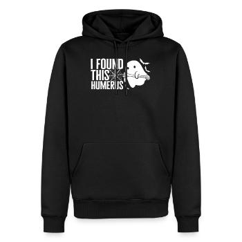 Halloween-Shirt, Ich habe dieses Humerus-T-Shirt gefunden, Geschenk - Männer Premium Bio Hoodie - Schwarz - Vorne - Nico (187cm)