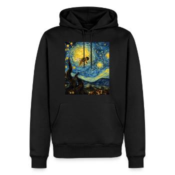 Bumblebee Sternenhemd Pollinator - Männer Premium Bio Hoodie - Schwarz - Vorne - Nico (187cm)