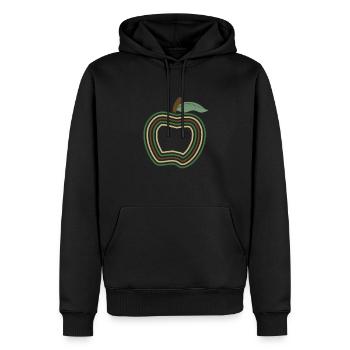 Chemise d’école, Camo Apple premier jour de l’école Tee, - Sweat à capuche Premium bio Homme - noir - Devant - Nico (187cm)
