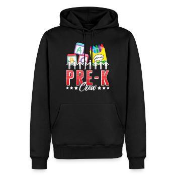 Vorschul-Shirt, Pre-K-Crew-Alphabet-Blöcke - Männer Premium Bio Hoodie - Schwarz - Vorne - Nico (187cm)