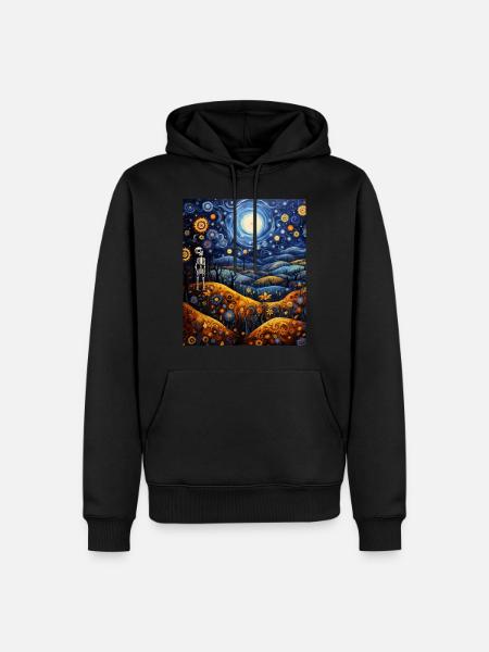 Dia de los Muertos Chemise Nuit Étoilée - Sweat à capuche Premium bio Homme - noir