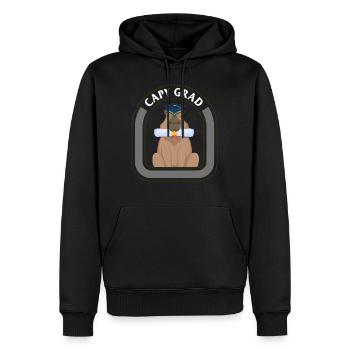 Capybara Shirt, Capy Grad Tee, Gift For Student - Men’s Premium Organic Hoodie - black - Front - Nico (187cm)