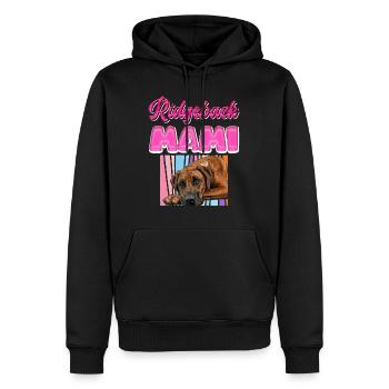 Rhodesian Ridgeback MAMI Ridbacks Hundemama - Männer Premium Bio Hoodie - Schwarz - Vorne - Nico (187cm)