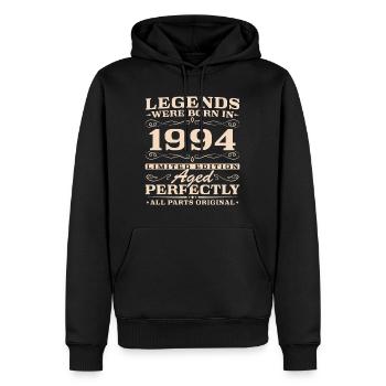 Vintage Geburtsjahr 1994 Jahrgang Geburtstag - Männer Premium Bio Hoodie - Schwarz - Vorne - Nico (187cm)