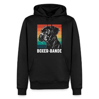 Deutscher Boxer Hundepapa BOXER-BANDE Lustiges - Männer Premium Bio Hoodie - Schwarz - Vorne - Nico (187cm)