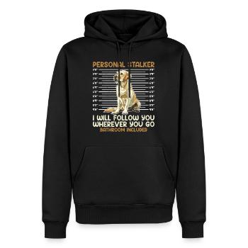 Labrador Liebhaber Persönlicher Stalker Labrador - Männer Premium Bio Hoodie - Schwarz - Vorne - Nico (187cm)