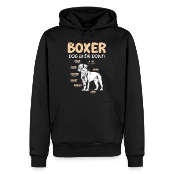 BOXER DOG BREAKDOWN Deutscher Boxer Lustiges - Männer Premium Bio Hoodie - Schwarz - Vorne - Nico (187cm)