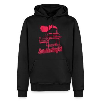 Barbecue SMOKEOLOGIST Amateurs de viande Grillades - Sweat à capuche Premium bio Homme - noir - Devant - Nico (187cm)