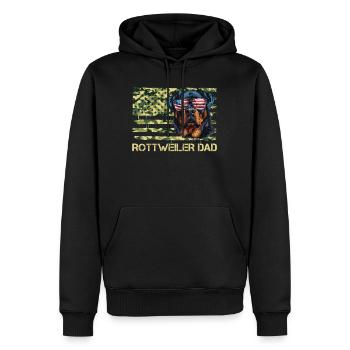 Rottweiler PAPA Rottie Besitzer Rottweiler Hund - Männer Premium Bio Hoodie - Schwarz - Vorne - Nico (187cm)