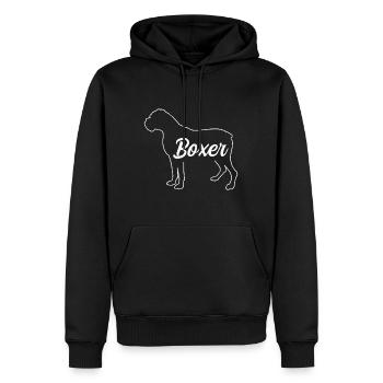 Chien Boxer Allemand Propriétaire BOXER Dog - Sweat à capuche Premium bio Homme - noir - Devant - Nico (187cm)