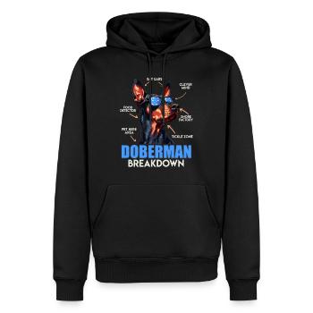 DOBERMAN BREAKDOWN Doberman Besitzer Lustiges - Männer Premium Bio Hoodie - Schwarz - Vorne - Nico (187cm)