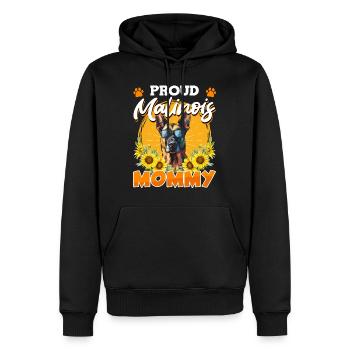 Belgischer Schäferhund STOLZE MALINOIS MAMA MUTTER - Männer Premium Bio Hoodie - Schwarz - Vorne - Nico (187cm)