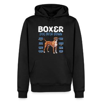 BOXER DOG BREAKDOWN Deutscher Boxer Lustiges - Männer Premium Bio Hoodie - Schwarz - Vorne - Nico (187cm)