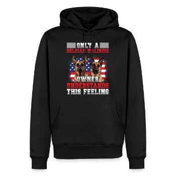 Malinois ONLY A BELGIAN MALINOIS OWNER UNDERSTANDS - Männer Premium Bio Hoodie - Schwarz - Vorne - Nico (187cm)