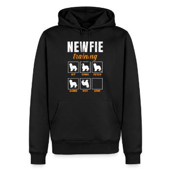 NEWFIE TRAINING Propriétaires de chiens Terre-Neuve - Sweat à capuche Premium bio Homme - noir - Devant - Nico (187cm)