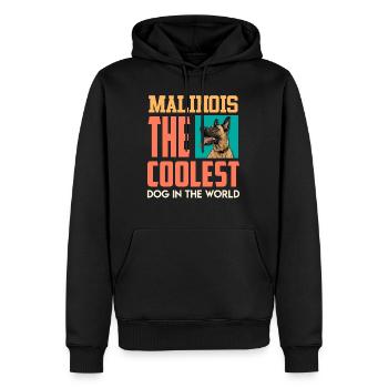 Malinois Der COOLSTE HUND DER WELT Belgischer - Männer Premium Bio Hoodie - Schwarz - Vorne - Nico (187cm)