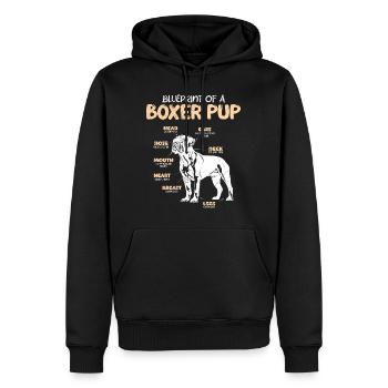 Boxeur allemand ANATOMIE D’UN BOXEUR Drôle - Sweat à capuche Premium bio Homme - noir - Devant - Nico (187cm)