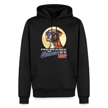 Boxer allemand MAIS LES BOXEURS SONT LES MEILLEURS Cooles - Sweat à capuche Premium bio Homme - noir - Devant - Nico (187cm)