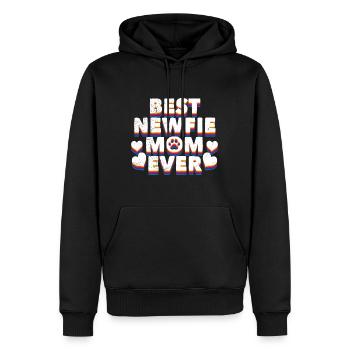 Neufundländer BEST NEWFIE MOM EVER Neufundländer - Männer Premium Bio Hoodie - Schwarz - Vorne - Nico (187cm)