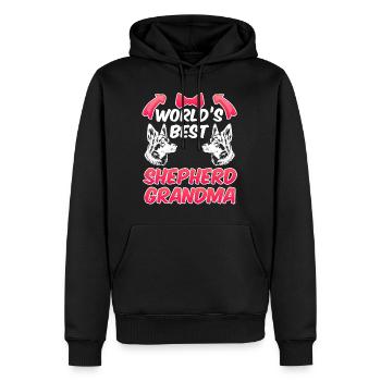 Deutscher Schäferhund WORLD'S BEST SHEPHERD - Männer Premium Bio Hoodie - Schwarz - Vorne - Nico (187cm)