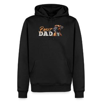 BOXER DAD Deutscher Boxer Hundepapa Boxer - Männer Premium Bio Hoodie - Schwarz - Vorne - Nico (187cm)