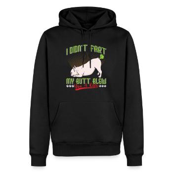 Frenchie n’a pas pété mes fesses t’a soufflé un baiser Dogs - Sweat à capuche Premium bio Homme - noir - Devant - Nico (187cm)