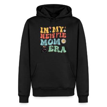 Terre-Neuve Dogs ENFIN UNE NEWFIE MAMA - Sweat à capuche Premium bio Homme - noir - Devant - Nico (187cm)
