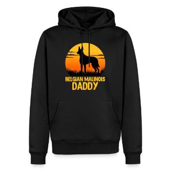 Dog Dad BELGIAN MALINOIS DADDY Dog Owner - Men’s Premium Organic Hoodie - black - Front - Nico (187cm)